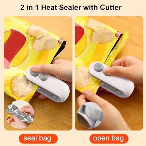 2-in-1 Rechargeable Bag Sealer & Cutter – Keep Food Fresh Easily