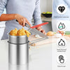 Stainless Steel Deep Fryer with Strainer Basket – Large Capacity Oil Frying Pot for Crispy Chicken, Fries & Snacks