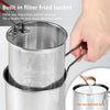 Stainless Steel Deep Fryer with Strainer Basket – Large Capacity Oil Frying Pot for Crispy Chicken, Fries & Snacks